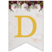 の名結婚前フローラブルゴーニュ牡丹ホワイトマーブル バンティングフラッグ (第1の旗)