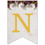 の名結婚前フローラブルゴーニュ牡丹ホワイトマーブル バンティングフラッグ (第3の旗)