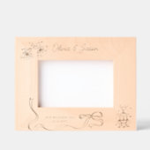 の名結婚前ボウパーソナライズされたシャンパンタワー レーザー彫刻フレーム (正面)