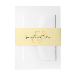 の名結婚前レモンイエロー 招待状ベリーバンド