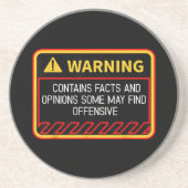 の含警告有する事実は不快なユーモアを見つけるかもしれない コースター (正面)