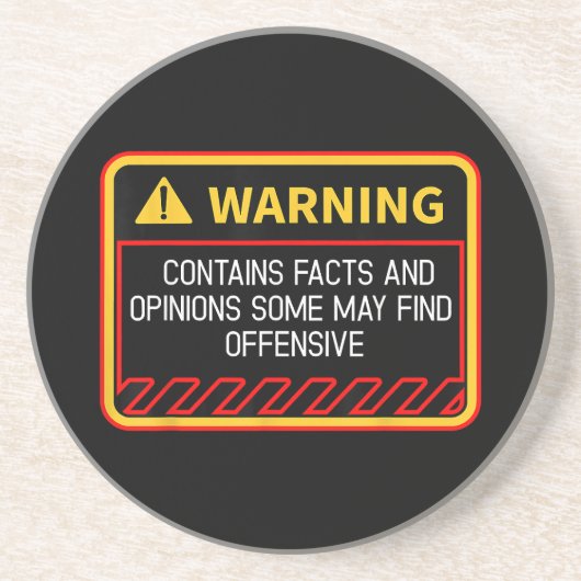 の含警告有する事実は不快なユーモアを見つけるかもしれない コースター (正面)