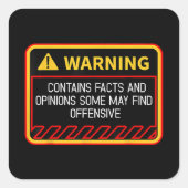 の含警告有する事実は不快なユーモアを見つけるかもしれない スクエアシール (正面)