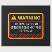 の含警告有する事実は不快なユーモアを見つけるかもしれない ラッピングペーパー (フラット)