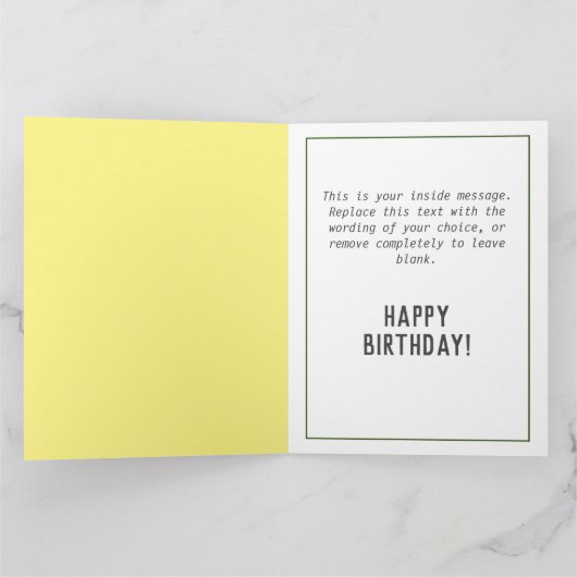 の吹アウトキャンドルハッピーバースデーカード カード (内部)