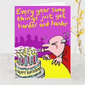 の吹アウトキャンドルハッピーバースデーカード カード (黄色い花)