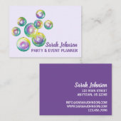 の吹レインボー石鹸パーティーイベントプランナー 名刺 (正面/裏面)