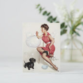 の吹泡が立つ ポストカード (スタンド正面)