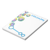 の吹虹のシャボンパーソナライズされたプ ノートパッド (回転)