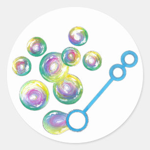 の吹虹のシャボン玉 ラウンドシール