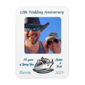 の周年記念写真結婚クルーズのパーソナライズ マグネット (縦)