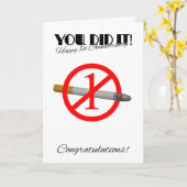 の喫煙あいさつやめカードの1周年記念 カード (黄色い花)