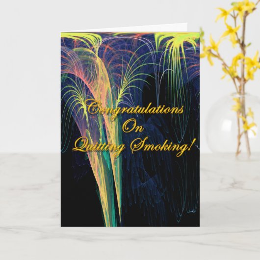 の喫煙おめでとう カード (黄色い花)