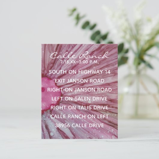 の囲結婚いカードターコイズとラベンダー (スタンド正面)