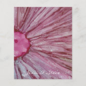 の囲結婚いカードターコイズとラベンダー (裏面)