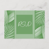 の囲結婚いカード熱帯緑 エンクロージャーカード (正面)
