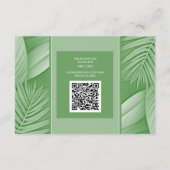 の囲結婚いカード熱帯緑 エンクロージャーカード (裏面)