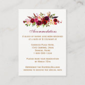 の囲結婚いカード – ブルゴーニュフローラ、羽毛 エンクロージャーカード (正面)