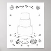 の図解入りの、写真付きの塗結婚り付けアクティビティのケーキページ ポスター (正面)