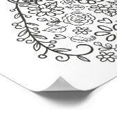 の図解入りの、写真付きの結婚花嫁カラーリングページ ポスター (角)