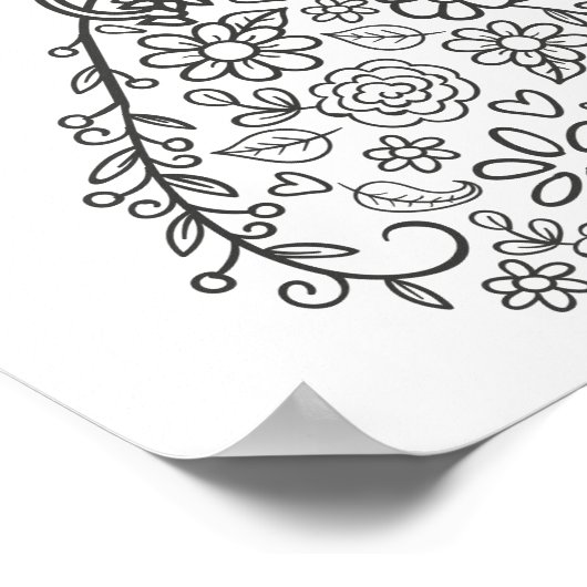 の図解入りの、写真付きの結婚花嫁カラーリングページ ポスター (角)