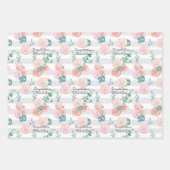 の国結婚バラ名を追加3ギフト ラッピングペーパーシート (正面2)