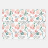 の国結婚バラ名を追加3ギフト ラッピングペーパーシート (正面)