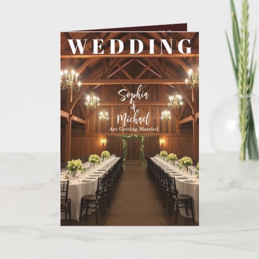 の国結婚誌の表紙招待状 招待状 (正面)