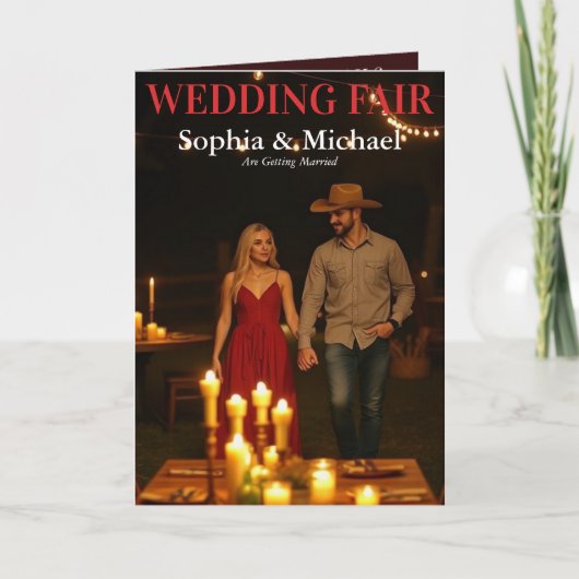 の国結婚誌の表紙招待状 招待状 (正面)