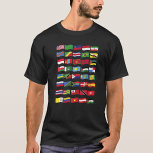 ~の国際的国々の世界の贈与旗 Tシャツ