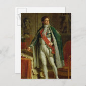 ~の地図を見せるルイ・アレクサンドル・ベルチエ ポストカード (正面/裏面)