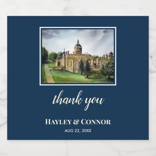 の城結婚ハワードヨークイングランド水の色 ビールラベル (シングルラベル)