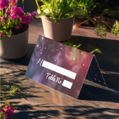 の場所エスコート結婚カードテーブル番号銀河系スター