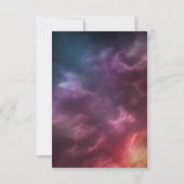 の場所エスコート結婚カードテーブル番号銀河系スター 招待状 (裏面)