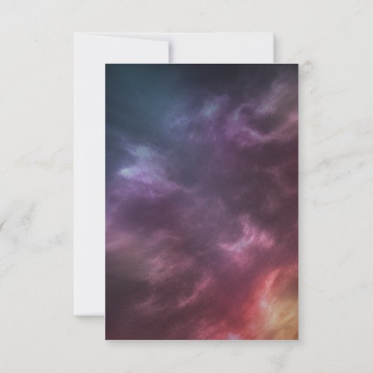 の場所エスコート結婚カードテーブル番号銀河系スター 招待状 (裏面)