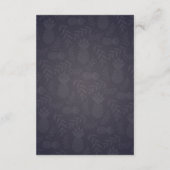 の場所エスコート結婚テーブル番号金ゴールドパイナップル サンキューカード (裏面)