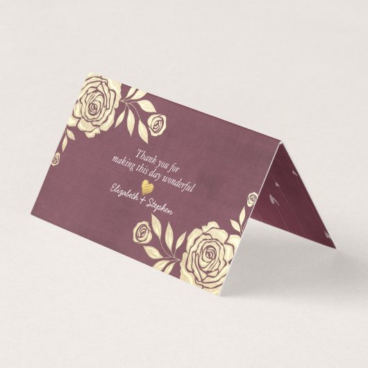 の場所結婚テーブル番号金ゴールドバラブルゴーニュ赤 (裏面)