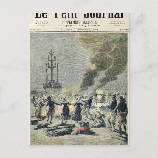 ~の夏の祝至に火が付いた ポストカード (正面)