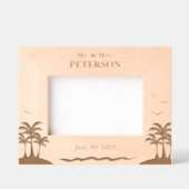 の夏結婚のシーンカスタム写真枠 レーザー彫刻フレーム (正面)