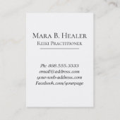 *~*の夢のはすハートのグリッターは霊気のヨガを放射します 名刺 (裏面)