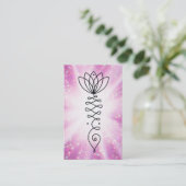 *~*の夢のハートのはすグリッターは霊気のヨガを放射します 名刺 (スタンド正面)