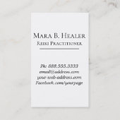 *~*の夢のハートのはすグリッターは霊気のヨガを放射します 名刺 (裏面)