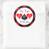 の大きなトランプのポーカーチップマーカコイン結婚シール ラウンドシール (バッグ)