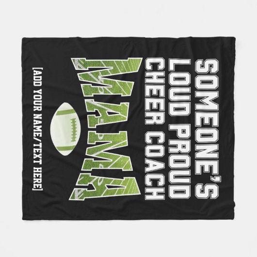 の大きな応援コーチのマ誇りを持ったマ フリースブランケット (正面(横))