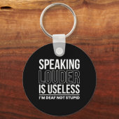 の大き話さは役に立たない私は愚かではない キーホルダー (裏面)