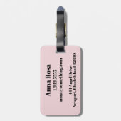 *~*の大理石及びレース + 黒ダイヤのモノグラム ラゲッジタグ (裏面縦)