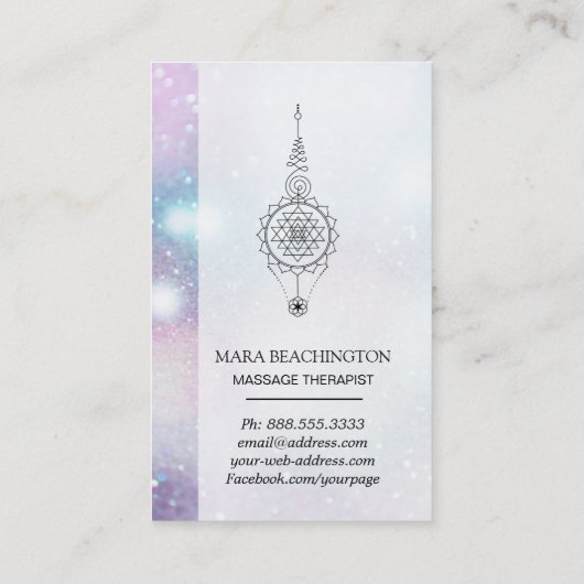 *~*の天の神聖な幾何学のマッサージの夢 名刺 (裏面)