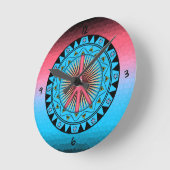 ～の太陽の丸い時計を平和にする ラウンド壁時計 (傾斜)