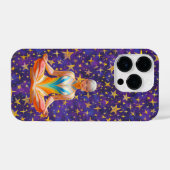 の女めい想性と不規則な星模様 –  iPhoneケース (裏面横)