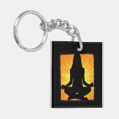 の女めい想性OMシンボルヨガキーチェーン キーホルダー (正面左)